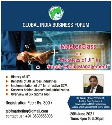 GIBF Master Class - Masterclass on Practices of JIT in supply chain management