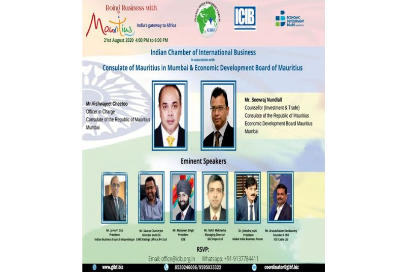 GIBF Country Connect Webinar 2020 - Mauritius: Indian Gateway to Africa