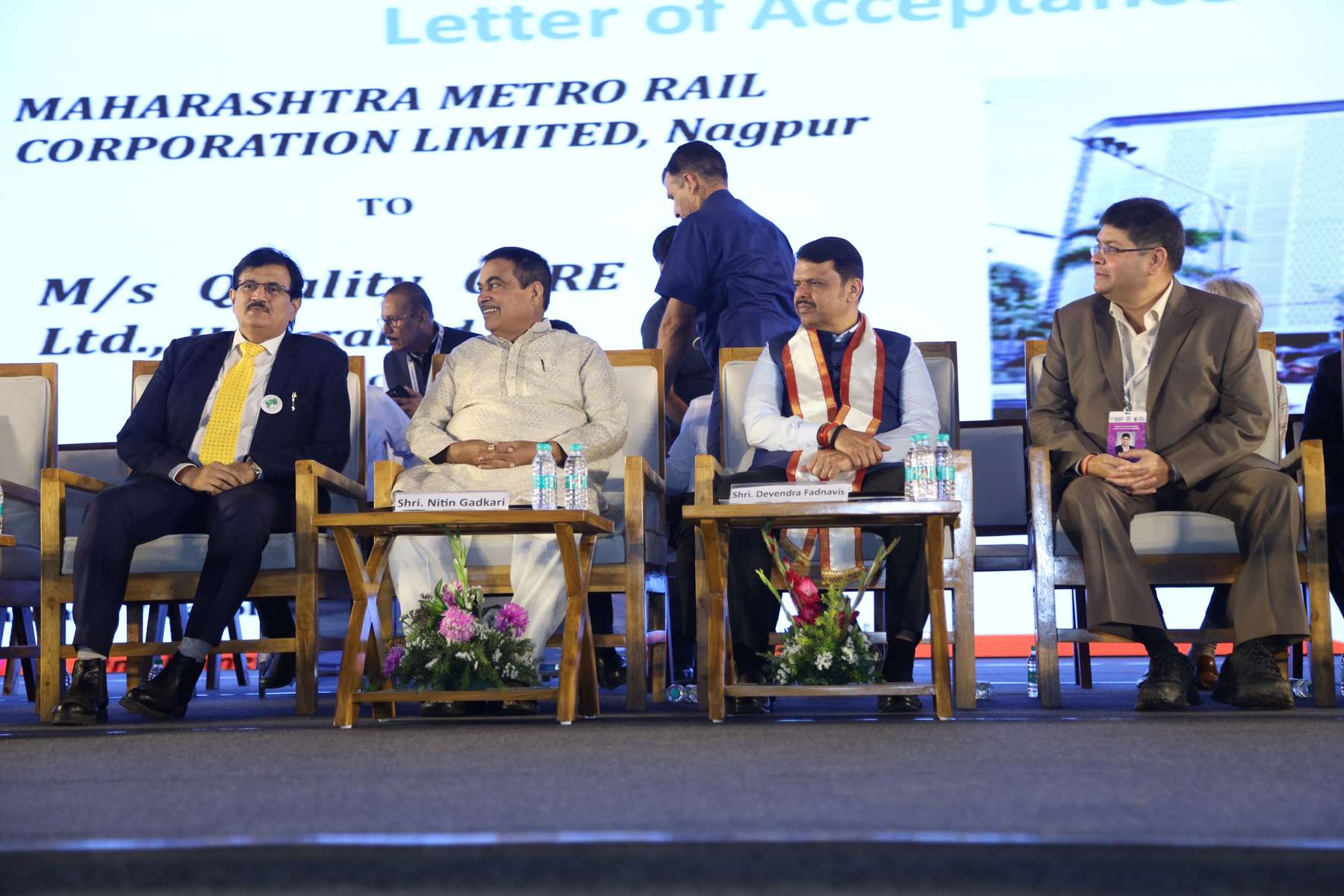 Dais with Nitin Gadkari, Devendra Fadnavis, Dr.Jitendra Joshi