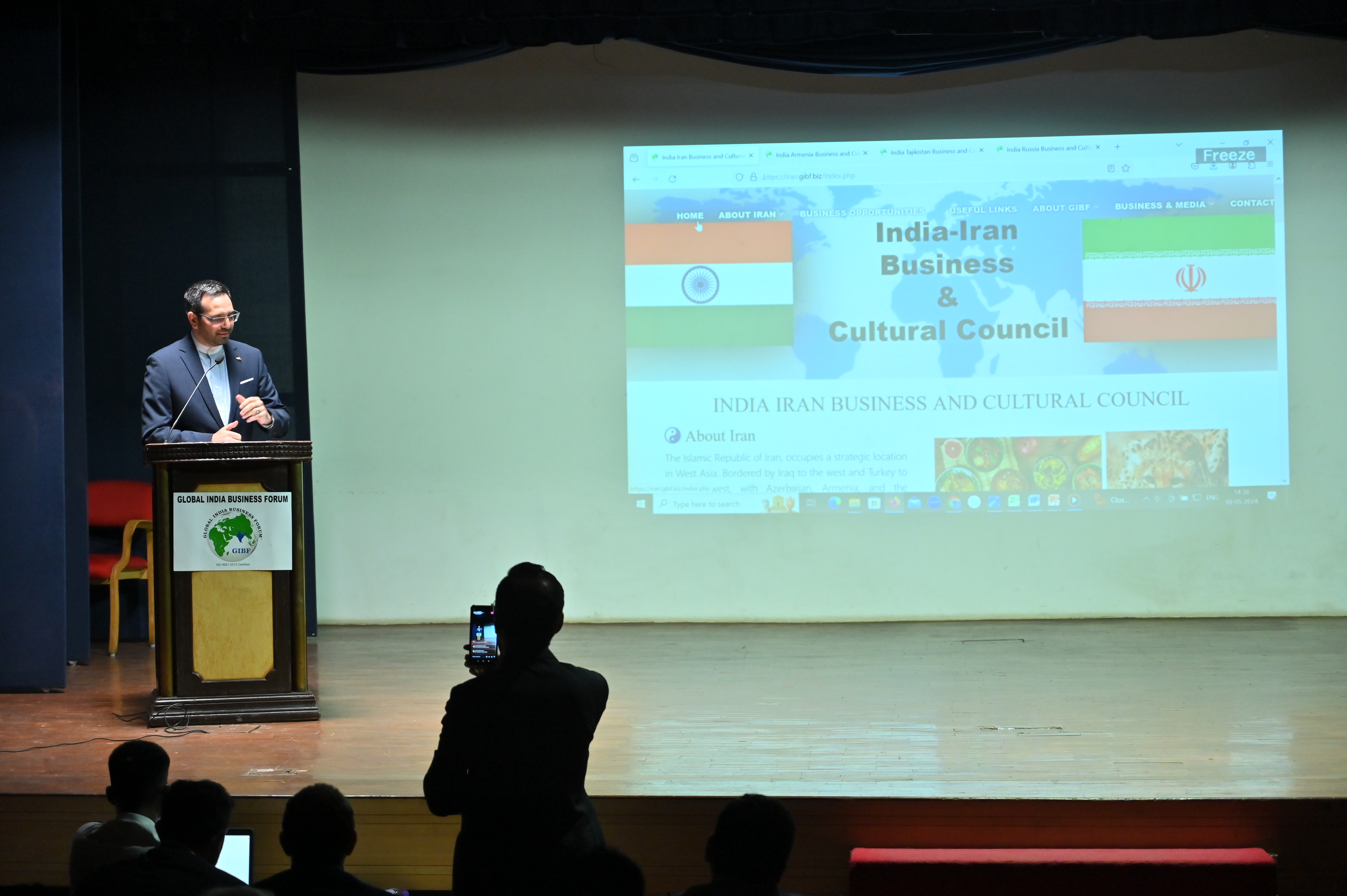 Trade leaders from Central Asia and India during business forum panel