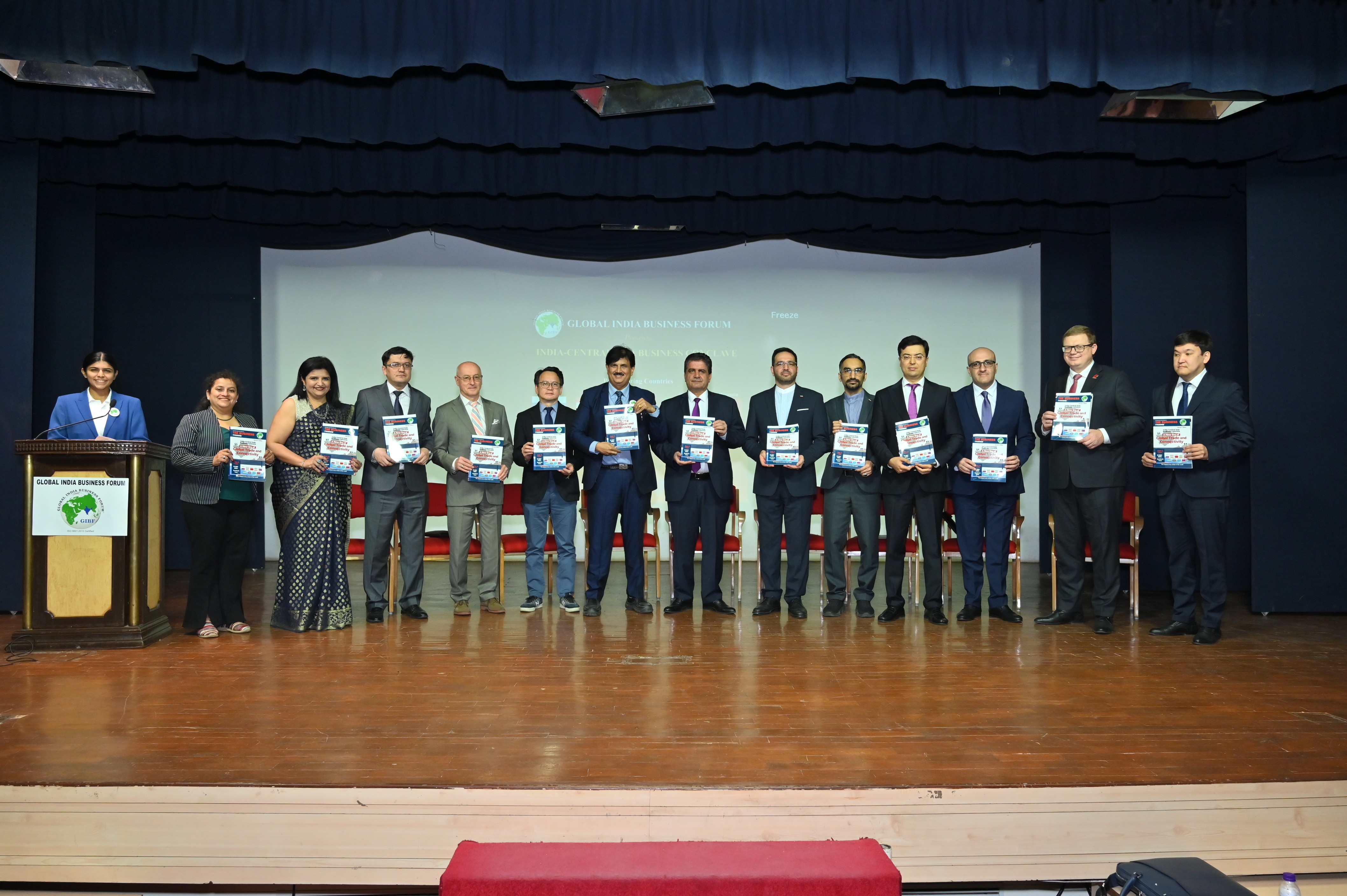 India–Central Asia Business Forum panel featuring Central Asian country representatives