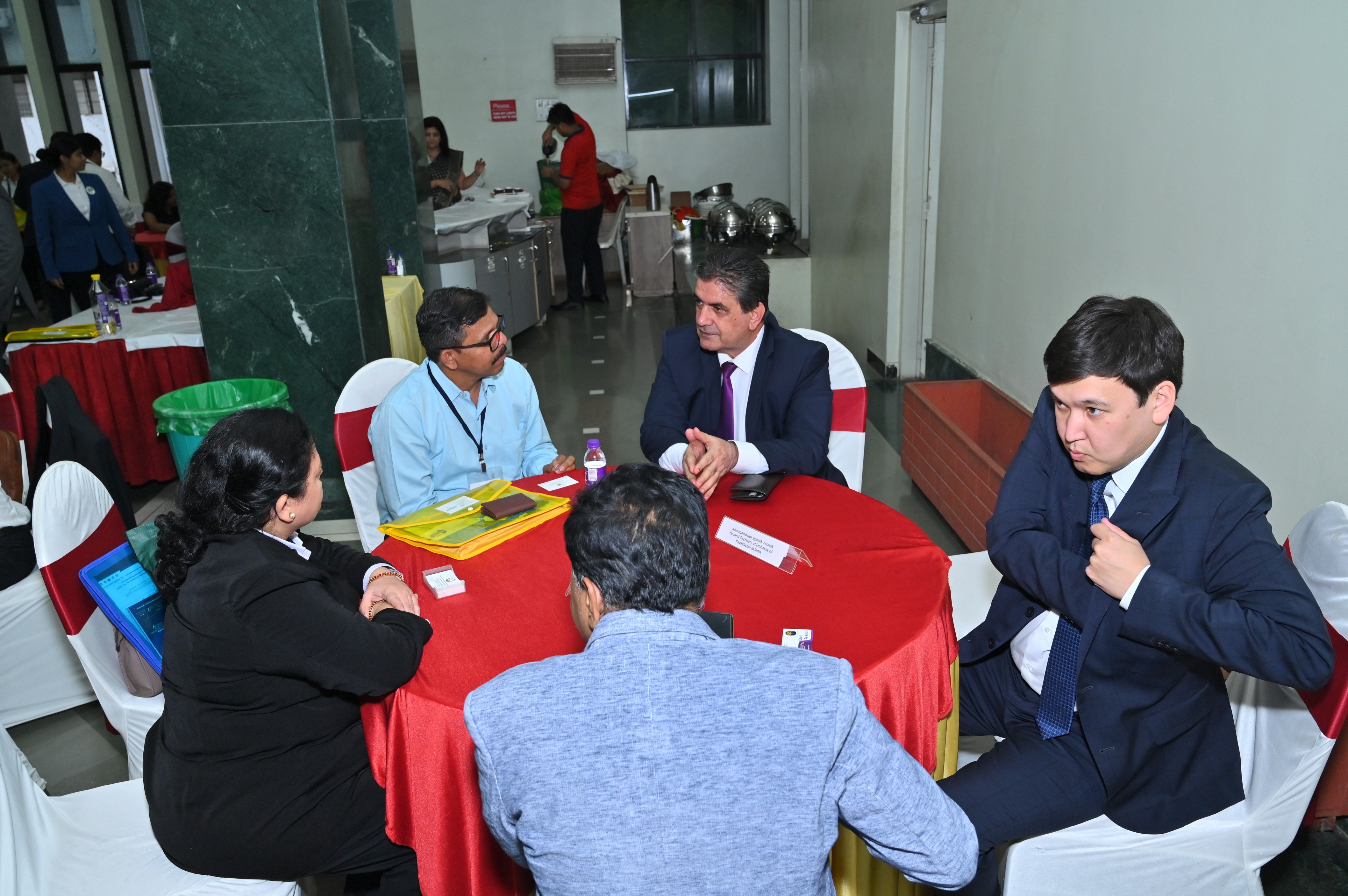 Business leaders from Armenia, Russia, Iran, and Tajikistan speaking at the India–Central Asia Business Conclave