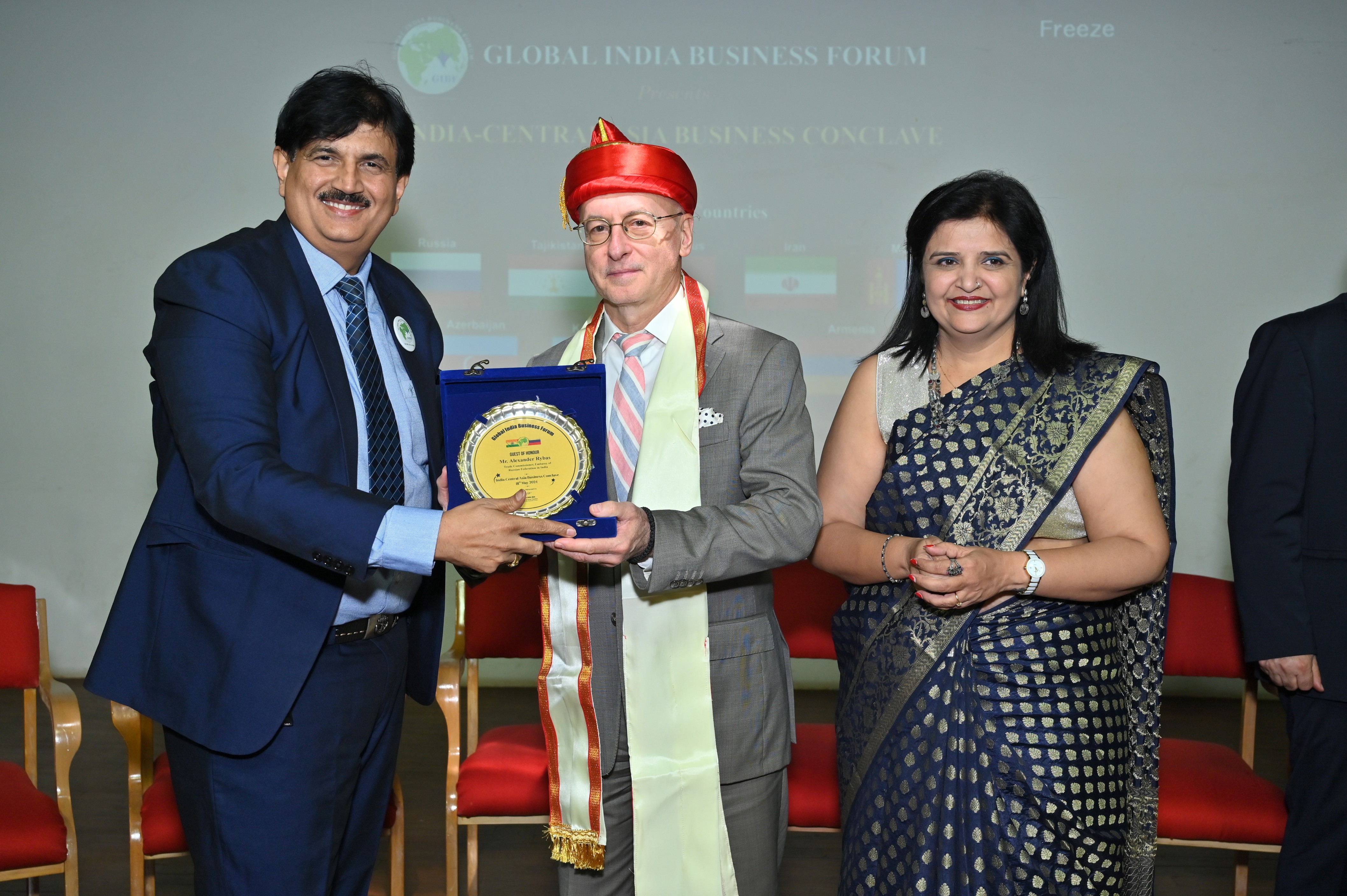 Panel of speakers at the India–Central Asia Conclave organized by GIBF