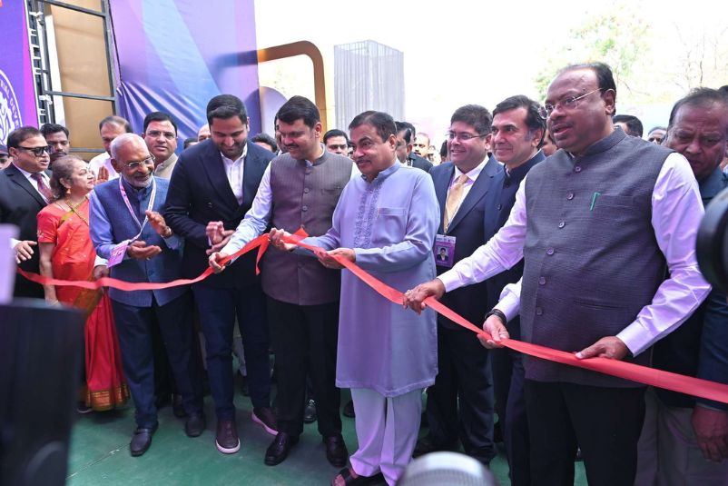 Union Minister Nitin Gadkari and CM Fadnavis at Expo inauguration