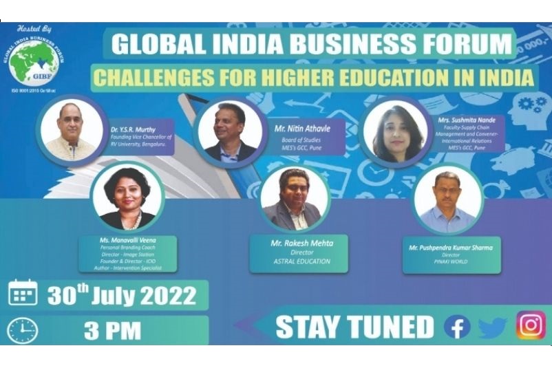 GIBF Sectorwise Webinar 2022 - Challenges for Higher Education in India