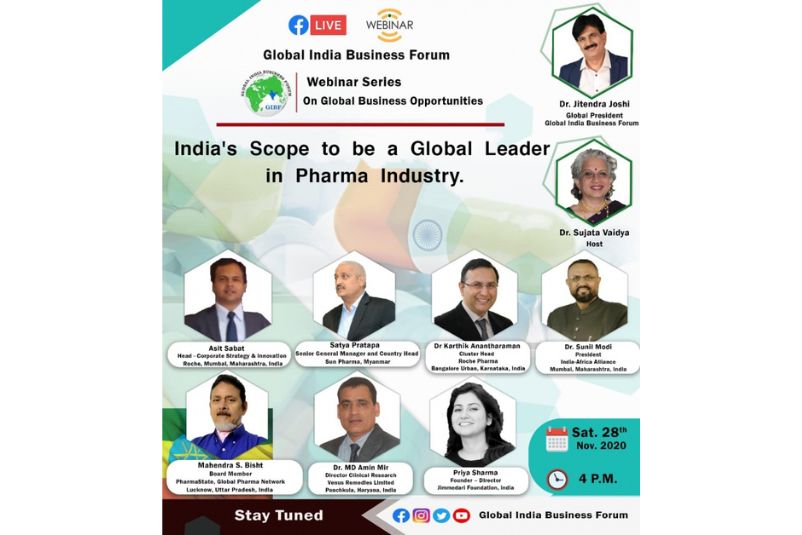 GIBF Sectorwise Webinar 2020 - India's Scope to be a Global Leader in Pharma Industry