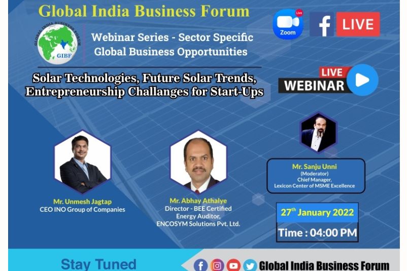 GIBF Sectorwise Webinar 2022 - Solar Technologies, Future Solar Trends